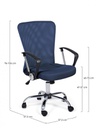 Sedia ufficio tessuto blu Brisbane