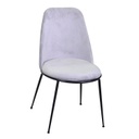 Sedia velluto Kiev grigio struttura nero cm 49x56h44/85