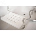 Sedile per Vasca Regolabile in Acciaio Cromato Bianco  19x26x65.5 cm