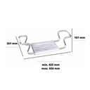 Sedile per vasca regolabile per disabili in alluminio bianco  19x26x65.5 cm