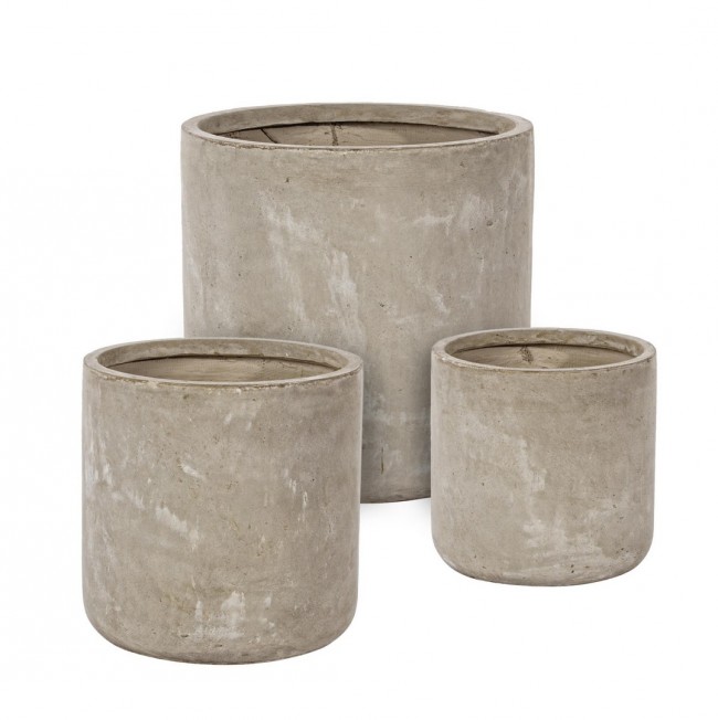 Set3 Vaso Cement Cil Sabbia  
