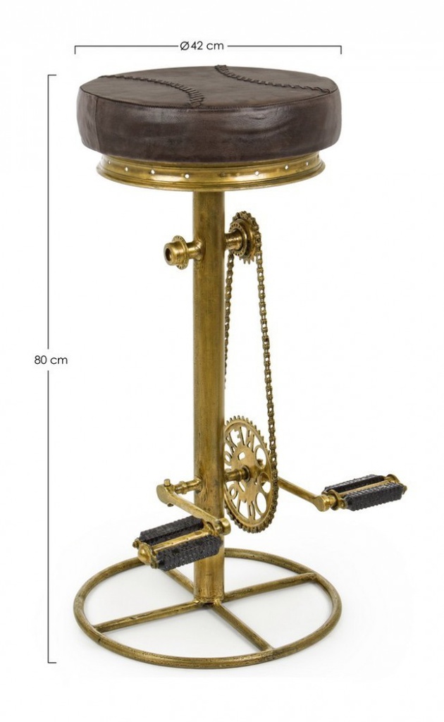 Sgabello Bar Cycle Oro H80  