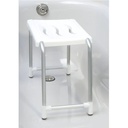 Sgabello per vasca da bagno per disabili bianco antiscivolo