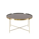 Tavolino in Vetro Temperato e Metallo - 70 x 70 x 40h