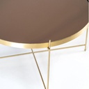 Tavolino in Vetro Temperato e Metallo - 70 x 70 x 40h