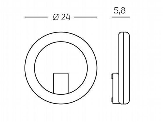 Applique Led 20W 3000K  linea omega  grafite