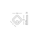 Applique Led 20W 3000K linea quasar grafite