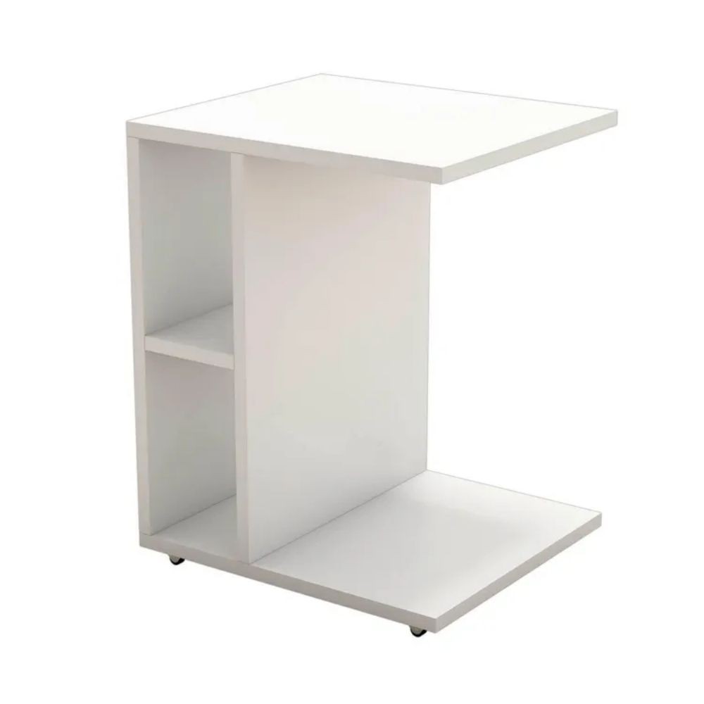 Tavolino da divano Newceylin porta computer vani a giorno  bianco EFFEZ