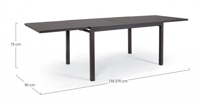 Tavolo All Pelagius 135-270X90 Antr Yk13