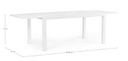 Tavolo All.Hilde 160-240X90 Bianco Ld30