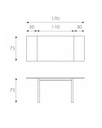 Tavolo Allungabile 110-170 x 75 cm - Baud 