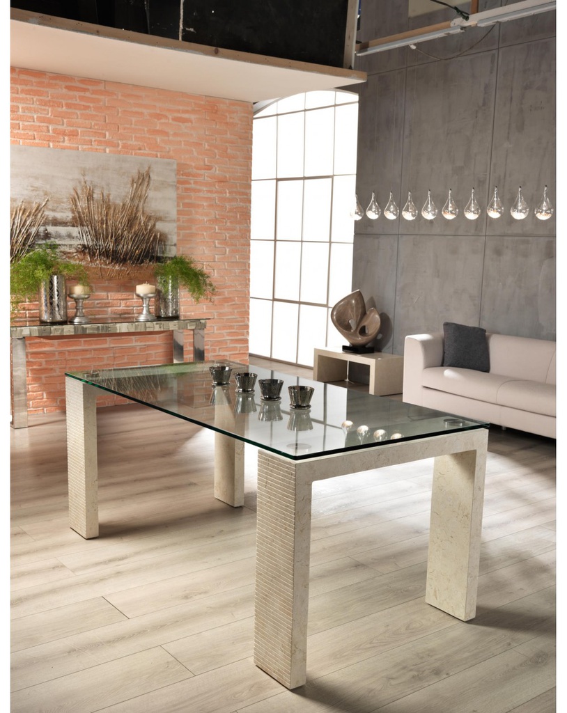 Tavolo Fisso 200 x 90 - Trasparente