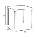 Tavolo Prime polipropilene bianco quadrato 70x70 EFFEZ