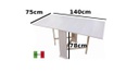 Tavolo Susanna pieghevole bianco 75x145 cm