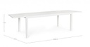 Tavolo allungabile Hilde 200/300x100 cm in alluminio Bianco