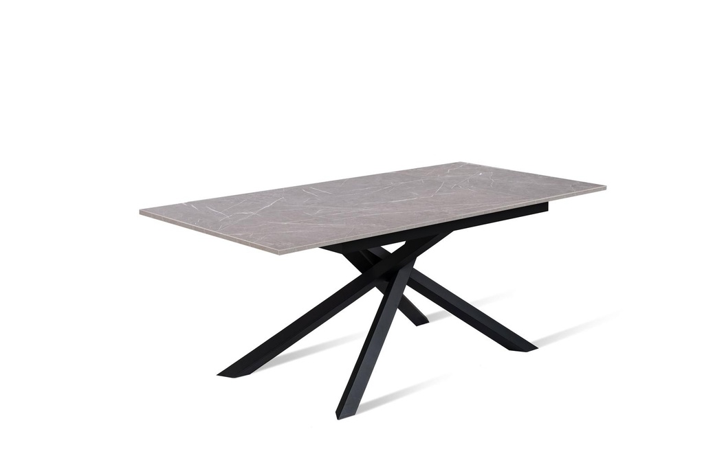 Tavolo allungabile antracite-nero 90 cm x 140- 190 cm H. 76 cm