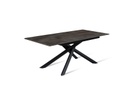 Tavolo allungabile cemento grigio - nero 90 cm x 140- 190 cm H. 76 cm