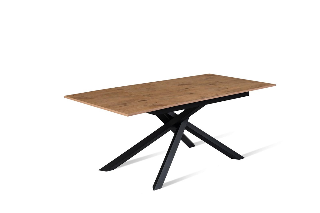 Tavolo allungabile cemento grigio - nero 90 cm x 140- 190 cm H. 76 cm