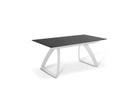 Tavolo allungabile con gambe in alluminio e top nero 170/270x90x76h cm