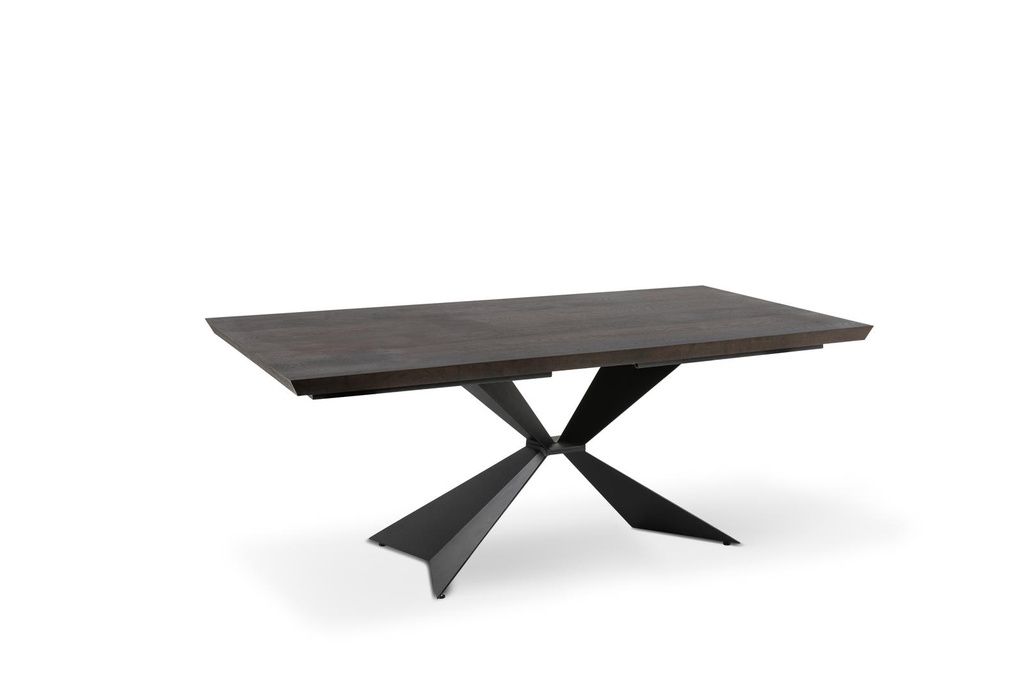 Tavolo allungabile con top impiallacciato rovere termocotto 160/240x90x76h cm