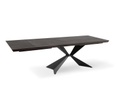 Tavolo allungabile con top impiallacciato rovere termocotto 160/240x90x76h cm