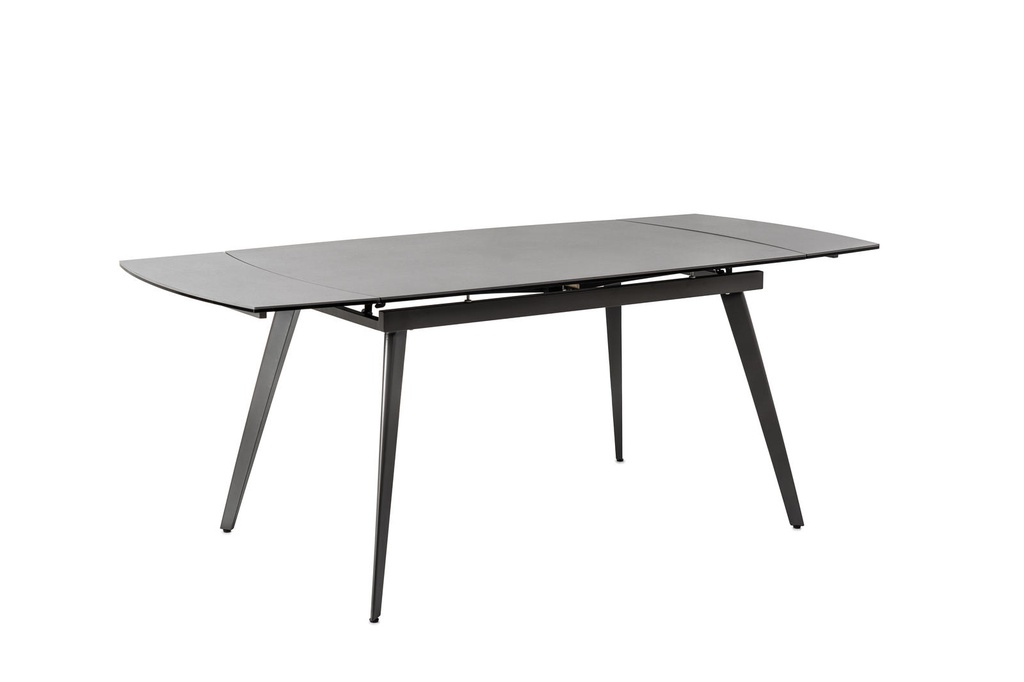 Tavolo allungabile con top in ceramica grigio antracite 140/170/200x90x76h cm 