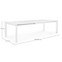 Tavolo Konnor in alluminio 200-300x110 cm bianco Iperbriko