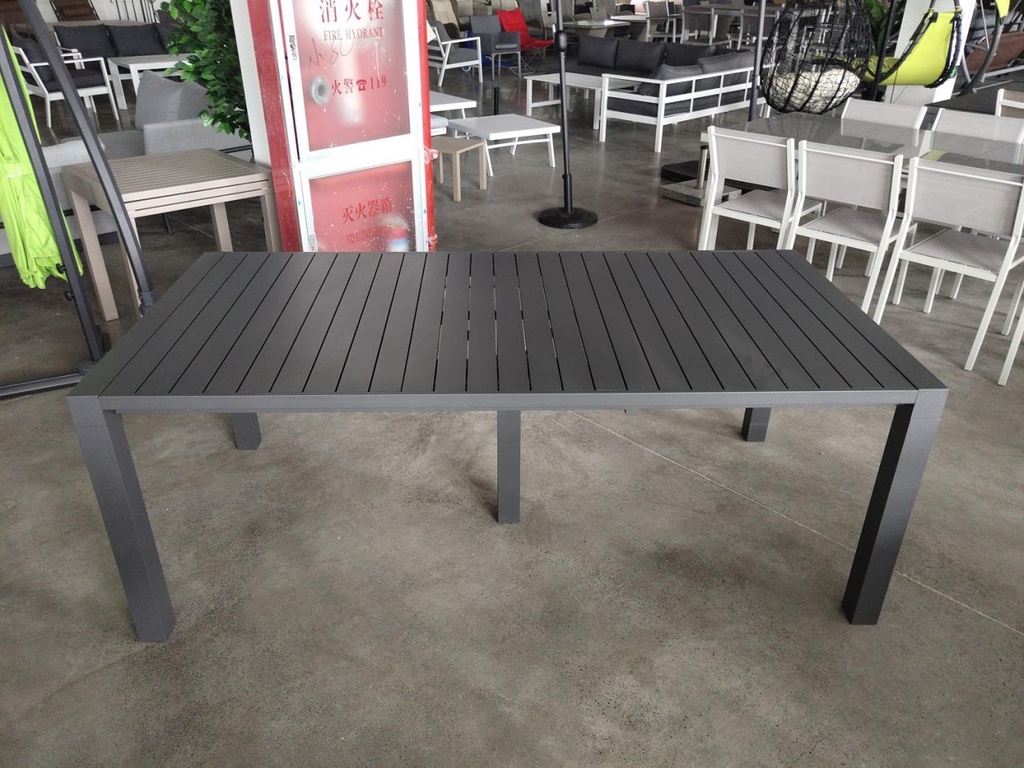 Tavolo alluminio allungabile CLEVELAN  da giardino tortora cm 100 x 200-260-320 x h 75