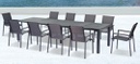 Tavolo alluminio allungabile CLEVELAN  da giardino tortora cm 100 x 200-260-320 x h 75