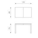 Tavolo allungabile in melaminico grigio chiaro 130/210x80x76h cm