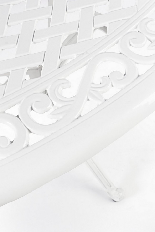 Tavolo arredo giardino alluminio ovale bianco Ivrea cm 148x201 iperbriko