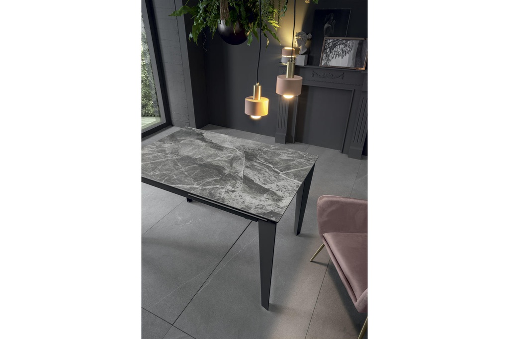 Tavolo allungabile con top in ceramica 120/170x80 cm