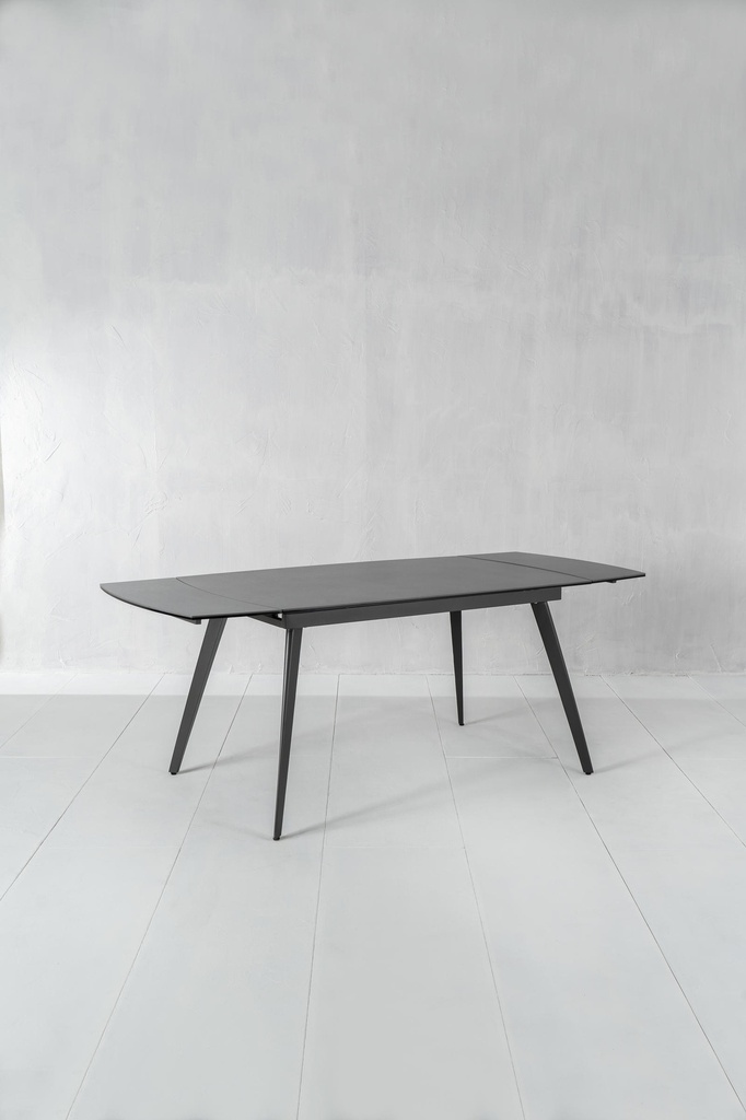 Tavolo allungabile con top in ceramica grigio antracite 140/170/200x90x76h cm 