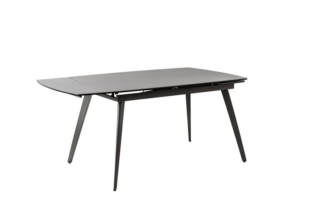 Tavolo allungabile con top in ceramica grigio antracite 140/170/200x90x76h cm 