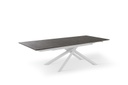 Tavolo allungabile con top ruggine e gambe bianche 170/270x90x76h cm