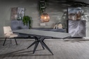 Tavolo allungabile grigio-negro 90 cm x 160-240  cm cm H. 76 cm