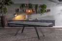 Tavolo allungabile grigio-negro opaco 90 cm x 160-240  cm cm H. 76 cm