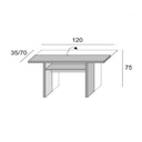Tavolo consolle ripiegabile Bianco Larice IKEBANA 120x40x h76 cm EFFEZ