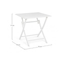 Tavolo da esterno pieghevole in alluminio Bianco ELIN 70x70x71H cm
