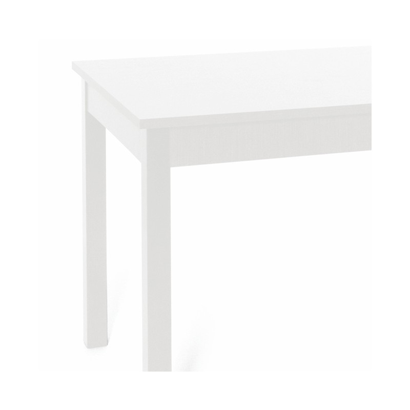 Tavolo da pranzo Bianco Frassinato in legno nobilitato cm 70x110