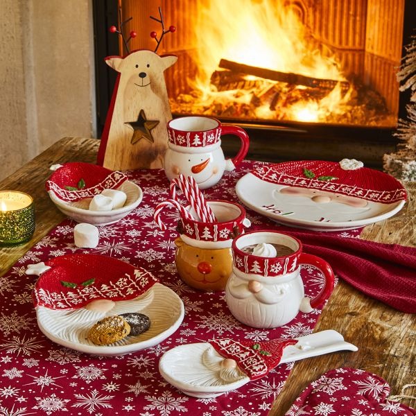 Tazza 420 cc (3 assortiti) Dear Santa Dolomite Rosso