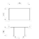 Tavolo fisso in rovere termocotto 90x160x76h cm  