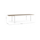 Tavolo per esterno 200-300x95x74h Bianco Iperbriko