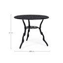 Tavolo per esterno in alluminio Antracite VICTORIA diametro 80 x h67 cm iperbriko