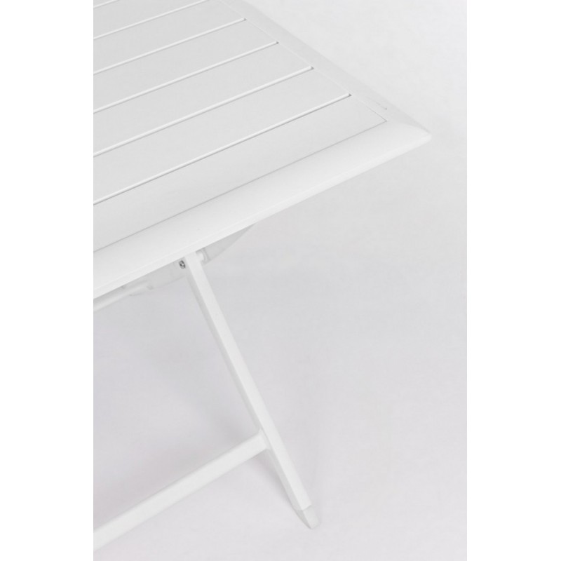 Tavolo per esterno in alluminio Bianco ELIN 110x70x h71 cm iperbriko