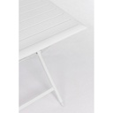 Tavolo per esterno in alluminio Bianco ELIN 110x70x h71 cm iperbriko