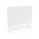 Tavolo per esterno in alluminio Bianco ELIN 110x70x h71 cm iperbriko