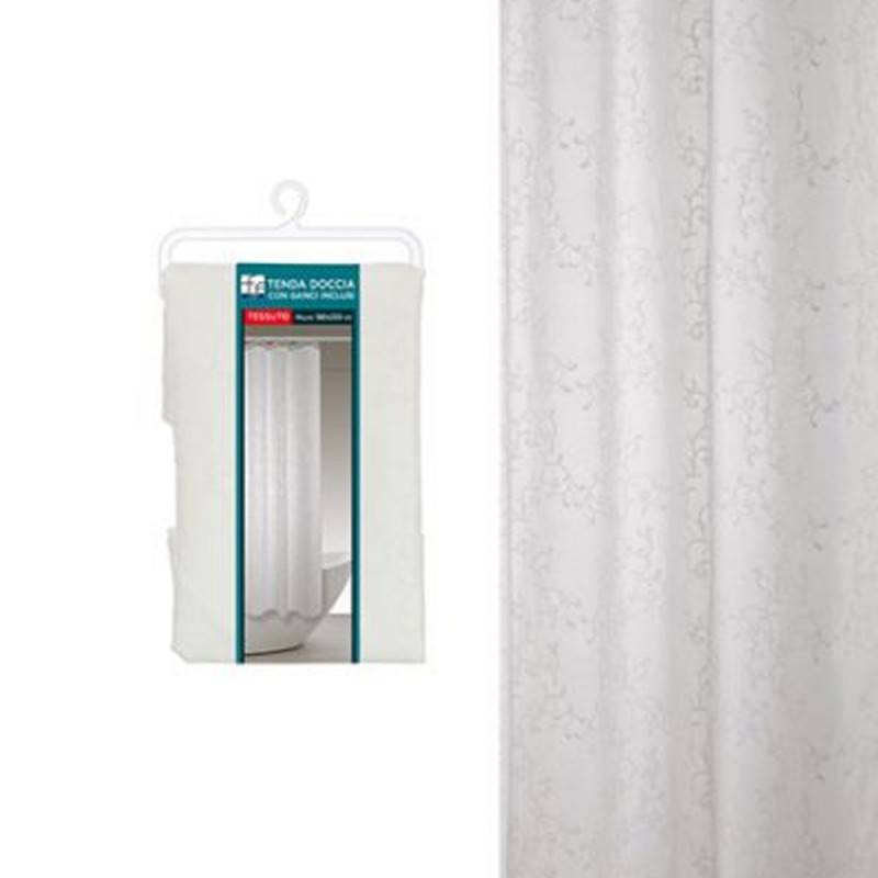 Tenda doccia Feridras dalle forme naturali a rami chiari, misura 180x200 per un'esperienza di bagno rilassante e raffinata
