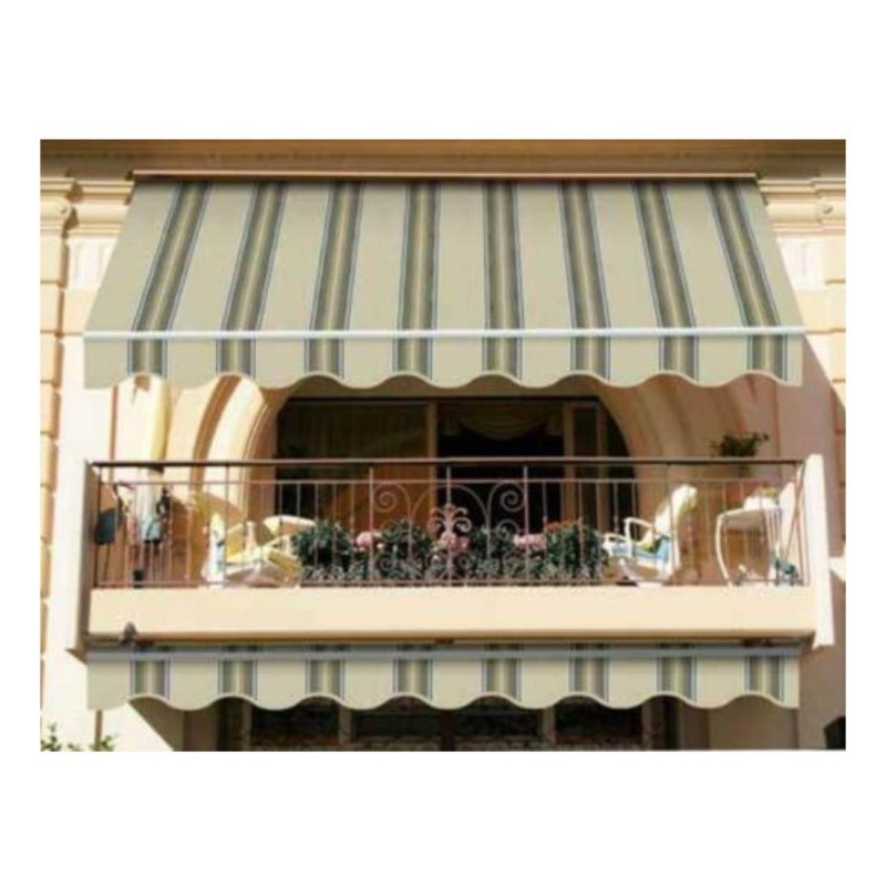 Tenda da sole inclinazione fissa Beige e Verde ITACA 250x300 cm