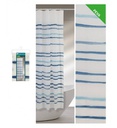 Tenda doccia strice acquarello blu, 180 x 200